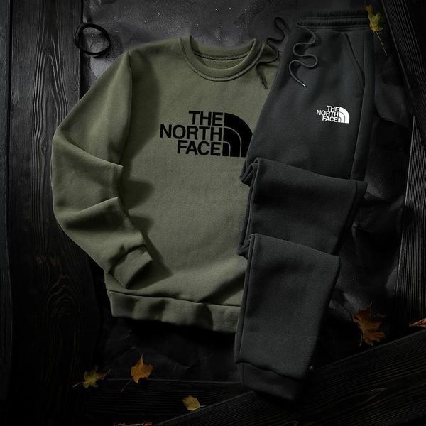 Мужской зимний спортивный костюм The North Face серый Комплект ТНФ Худи Худи Штаны Hot-7 фото