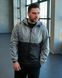 Мужская ветровка спортивная легкая серая с черным Куртка из плащевки весенняя Brew-F0021 фото 3