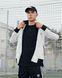 Чоловічий спортивний костюм Adidas зі змійкою білий Комплект Адідас без капюшона Мой-143 4 фото 10