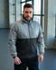 Мужская ветровка спортивная легкая серая с черным Куртка из плащевки весенняя Brew-F0021 фото 6