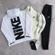 Чоловічий зимовий костюм 3в1 Nike молочний Комплект Найк Костюм з лампасами Вітровка Хар-708 фото 2