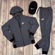 Мужской спортивный костюм Nike Tech коричневый на змейке Комплект Найк Теч Sta-184 фото 3