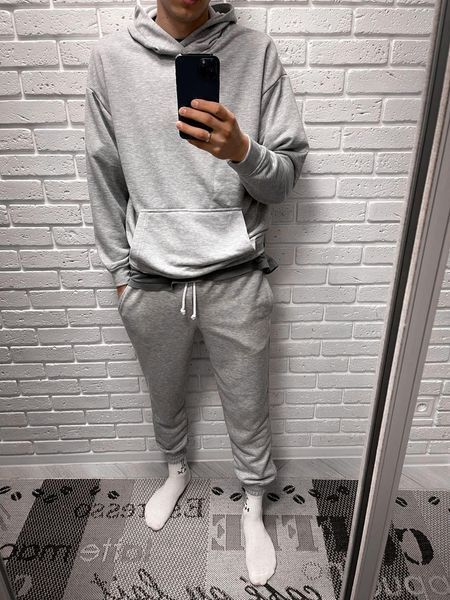 Мужской спортивный костюм оверсайз черный весенний oversize Smm-khs1 фото