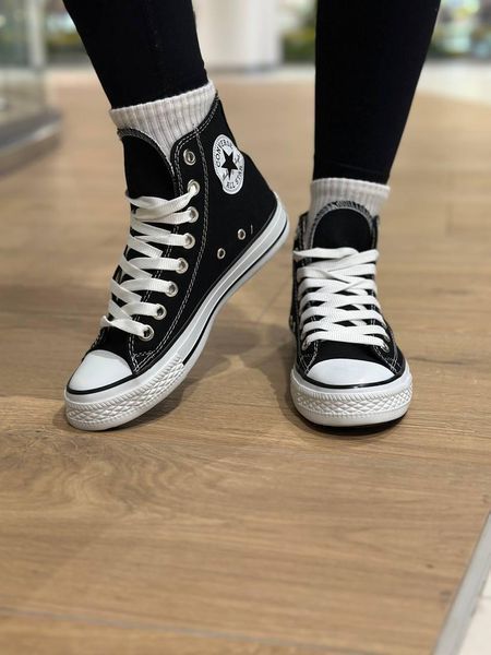 Чоловічі кеди Converse All Star високі чорні текстиль Кросівки Конверси Arm-KN1 (коп3) фото