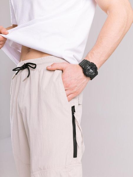 Мужские спортивные штаны из плащевки бежевые Pobe-Yoxo б фото