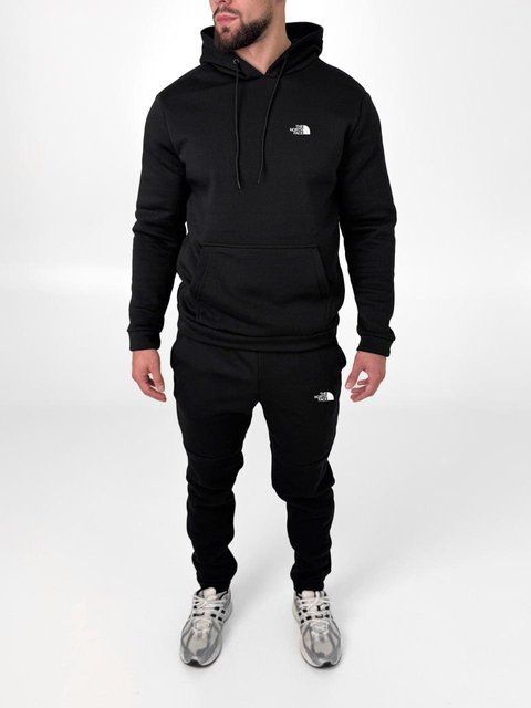 Мужской зимний спортивный костюм The North Face черный Комплект ТНФ с капюшоном Rap-RD019/RD021 фото