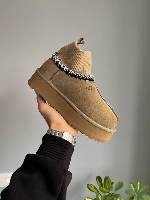 Жіночі зимові черевики Ugg Tazz Sock хакі Las-1495 фото