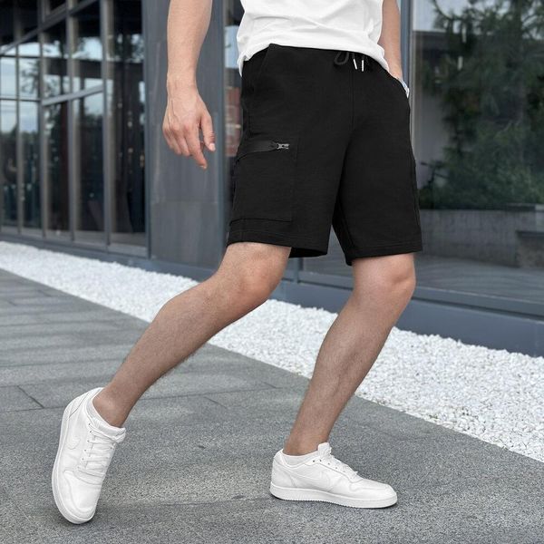 Мужские шорты черные Бриджи хлопковые Pob-Line фото