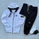 Мужской спортивный костюм Stone Island 3в1 с капюшоном мятный Набор Стон Айленд Костюм Футболка Хар-648 фото 4