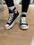 Мужские кеды Converse All Star высокие черные текстиль Кроссовки Конверсы Arm-KN1 (коп4) фото