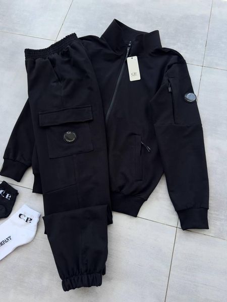 Чоловічий спортивний костюм C.P Company Кофта + Штани + Шкарпетки у подарунок чорний Хар-1003 фото