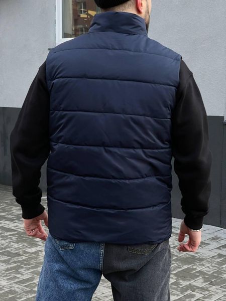 Мужская жилетка The North Face без капюшона синяя Безрукавка ТНФ из плащевки univer-92 фото