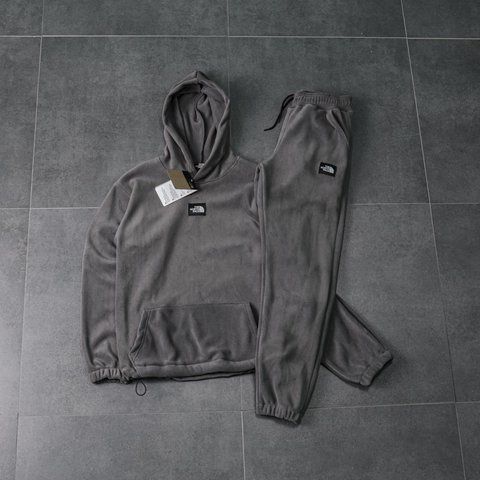 Мужской зимний спортивный костюм The North Face флисовый серый Комплект Зе Норт Фейс плюшевый Ads-581 фото
