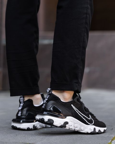 Чоловічі кросівки Nike React Vision чорні Pow-NK161 (коп1) фото