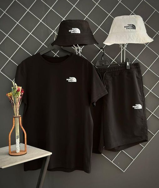 Чоловічий літній костюм The North Face Футболка Шорти комплект ТНФ білий із чорним Intr-9523748053 фото