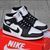 Мужские зимние кроссовки Nike Air Jordan 1 черно-белые Найк Джордан кожаные Arm-A8343-ч фото