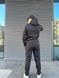 Мужской зимний спортивный костюм Nike черный Комплект Найк на змейке с капюшоном Мой-8 фото 4