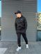 Мужской зимний спортивный костюм Nike черный Комплект Найк на змейке с капюшоном Мой-8 фото 1