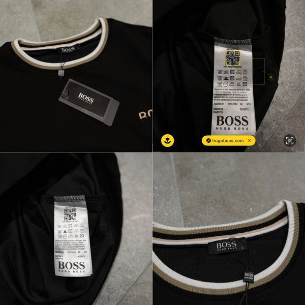 Чоловічий світшот Hugo Boss чорний Кофта Хьюго Босс без капюшона Моло-LC42 фото
