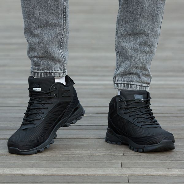 Чоловічі зимові термокросівки Nike Rivah Bid Winter Fur Gore-Tex чорні In-3076 фото