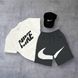 Чоловічий літній костюм Nike Футболка Шорти Кепка чорний з сірим Комплект Найк Will-N0103 фото 2