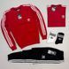 Чоловічий костюм Adidas 3в1 білий з чорним Комплект Адідас Світшот Штани Футболка Хар-225 фото 6