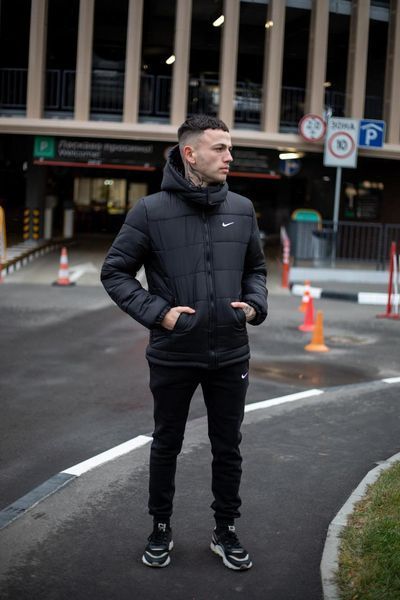 Мужской зимний комплект Nike Штаны Барсетка черная Intr-1592391894 фото