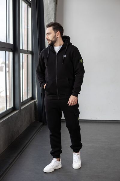 Мужской зимний спортивный костюм Stone Island бордовый Комплект Стон Айленд Хар-336 фото
