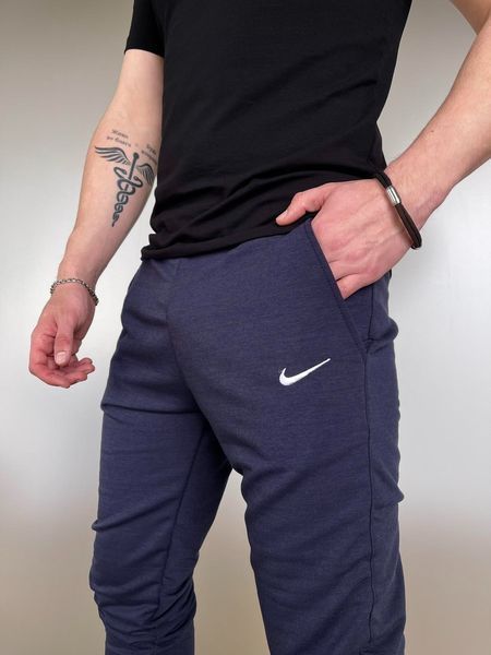 Мужские спортивные штаны Nike синие Брюки Найк на резинке Intr-1589888973 фото