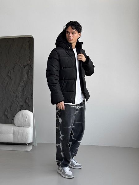 Чоловіча зимова куртка The North Face чорна Пуховик Зе Норд Фейс Мой-9 фото