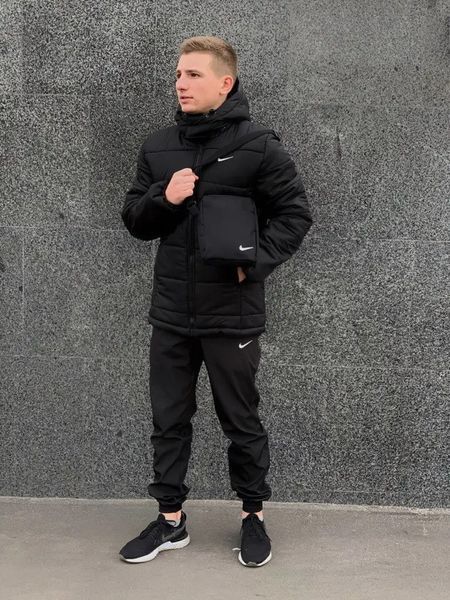 Мужской зимний комплект Nike Штаны Барсетка черная Intr-1592391894 фото