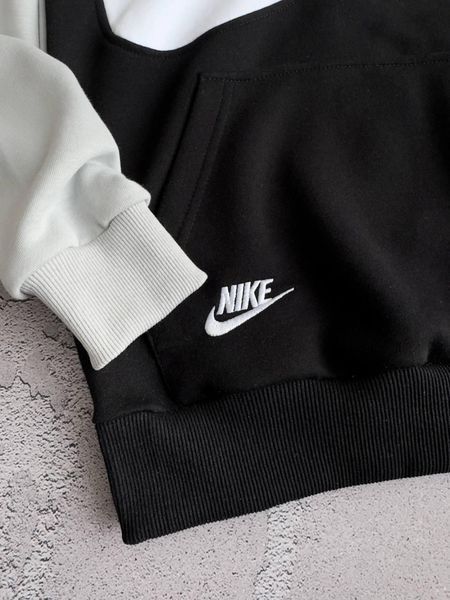 Чоловічий спортивний оверсайз костюм Nike Big Swoosh сірий Комплект Найк Біг Свуш Худі Штани Хар-587 фото