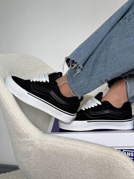 Женские кеды Vans Knu Skool черные замшевые Кроссовки Ванс Кну Скул Arm-KNU_0103 (коп3) фото