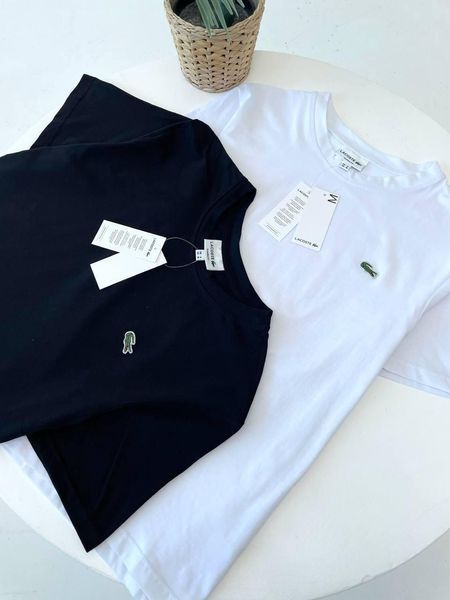 Мужская футболка Lacoste белая Гла-196 фото