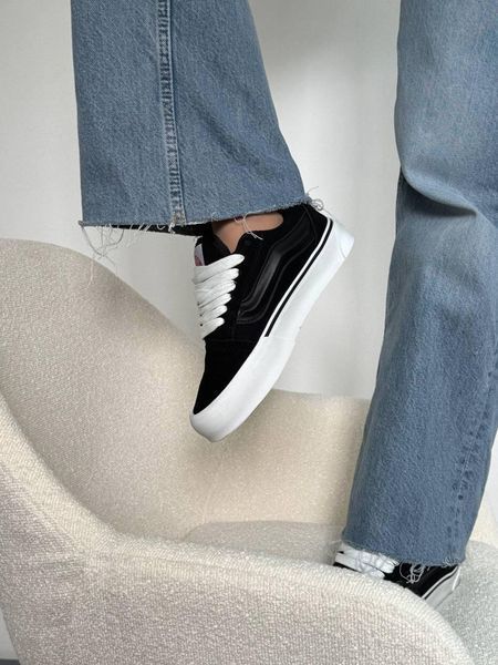 Женские кеды Vans Knu Skool черные замшевые Кроссовки Ванс Кну Скул Arm-KNU_0103 (коп3) фото