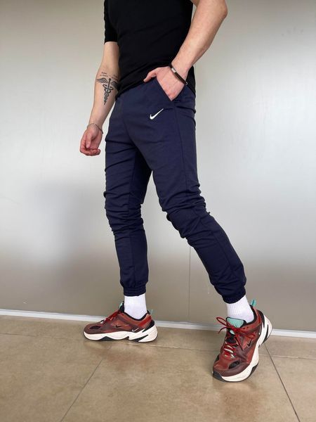Мужские спортивные штаны Nike синие Брюки Найк на резинке Intr-1589888973 фото