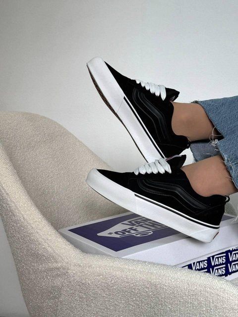 Женские кеды Vans Knu Skool черные замшевые Кроссовки Ванс Кну Скул Arm-KNU_0103 (коп3) фото