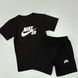 Чоловічий літній костюм Nike SB Футболка Шорти чорний комплект Найк Will-N0010 фото 1