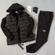 Мужской зимний спортивный костюм Stone Island 3в1 черный Комплект Стон Айленд Жилетка Костюм Хар-293 фото 1