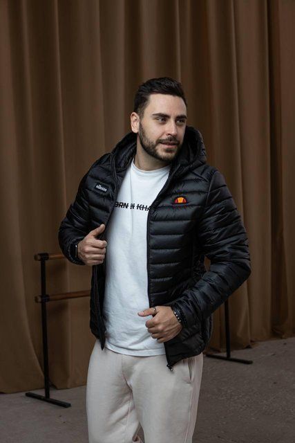 Мужская куртка Ellesse черная Ветровка Элис демисезонная стеганая Хар-376 фото