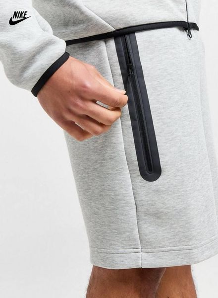 Мужские спортивные шорты Nike Tech серые хлопковые Найк Теч Hub-107 фото
