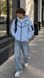 Чоловіча демісезонна кофта Nike Tech Fleece блакитна Dej-1 фото 2