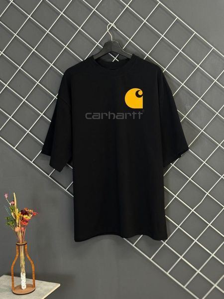 Чоловіча футболка оверсайз Carhartt чорна Теніска Кархарт Rap-RD378 фото