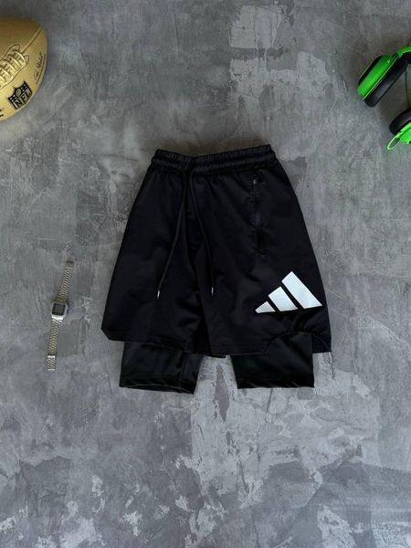 Мужские спортивные шорты Adidas черные для тренировок Адидас Моло-GH701 фото