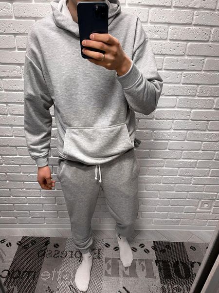 Мужской спортивный костюм оверсайз черный весенний oversize Smm-khs1 фото