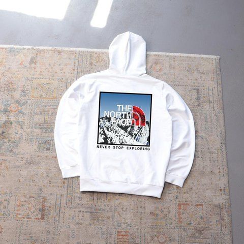 Чоловіче худі The North Face біле Толстовка ТНФ з капюшоном Ads-413 фото