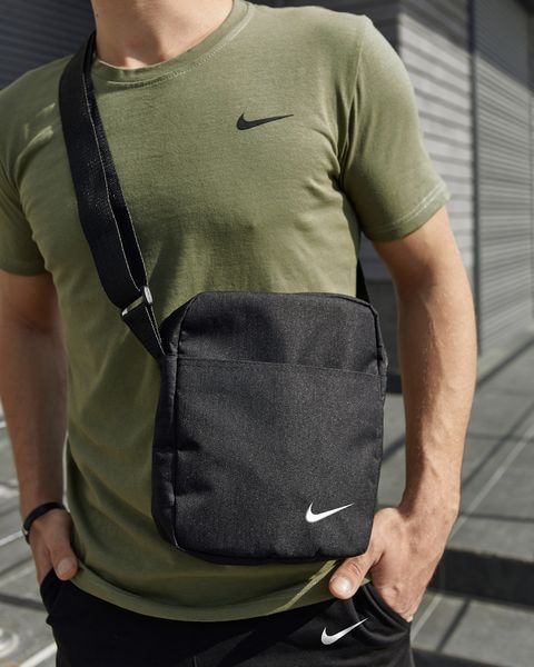 Мужской летний костюм Nike Футболка Шорты Барсетка хаки Комплект Найк Intr-1623311524 фото