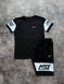Чоловічий літній костюм Nike Футболка Шорти чорний комплект Найк Pav-165 фото 3