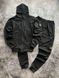 Мужской спортивный костюм Stone Island на молнии черный Комплект Стон Айленд Толстовка Штаны Univer-22 фото 5