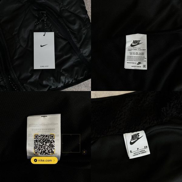 Чоловіча жилетка Nike без капюшона з плащової тканини чорна Безрукавка Найк демісезонна Моло-NS1 фото